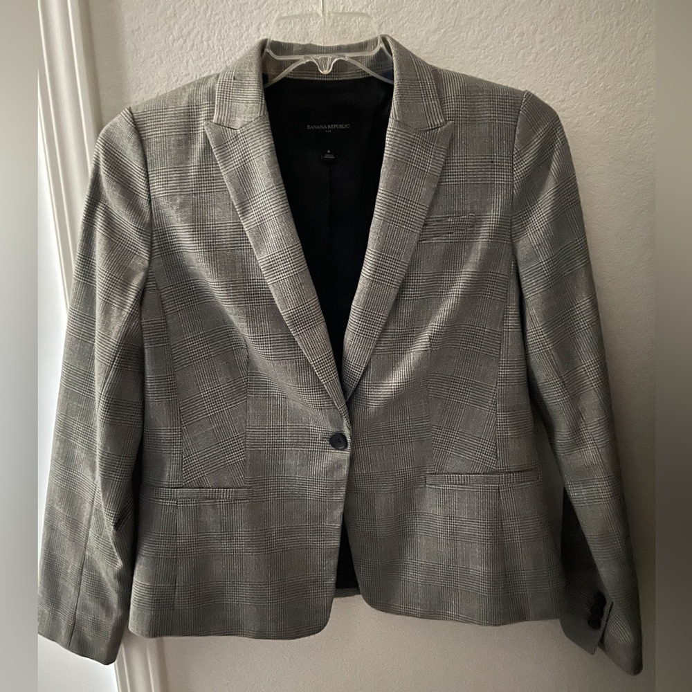 Banana Republic Women’s Gray Blazer Size 8
